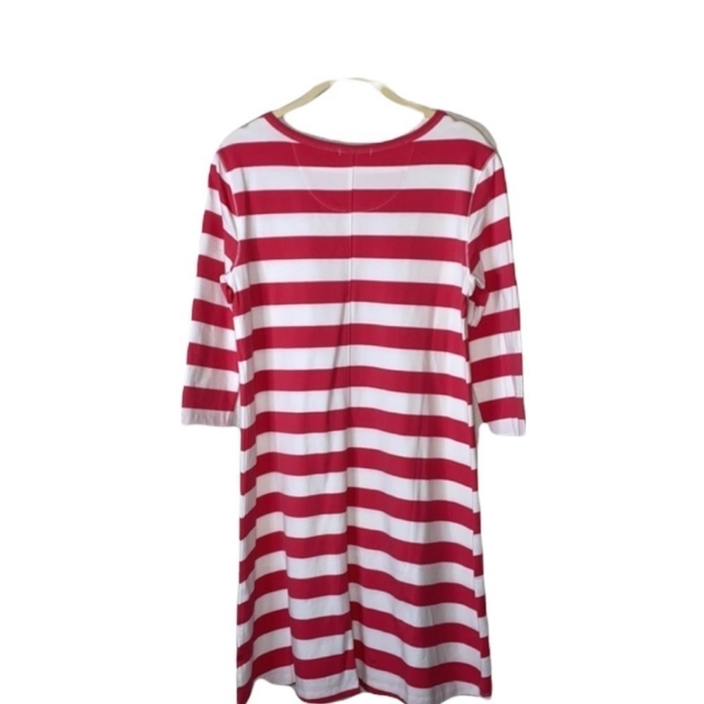 Tyler Boe Alexa stripped red & white rugby dress - Picture 2 of 4